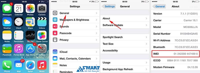 Cách 2: Kiểm tra thông qua mã máy