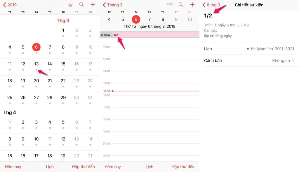 Thêm Lịch Âm (VN) vào ứng dụng Lịch mặc định trên iOS