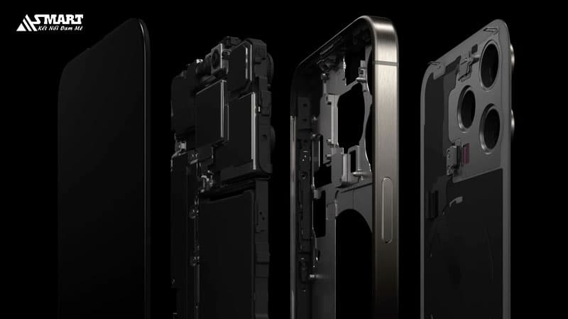 Khung của iPhone 15 Pro và 15 Pro Max không phải toàn bộ là titanium
