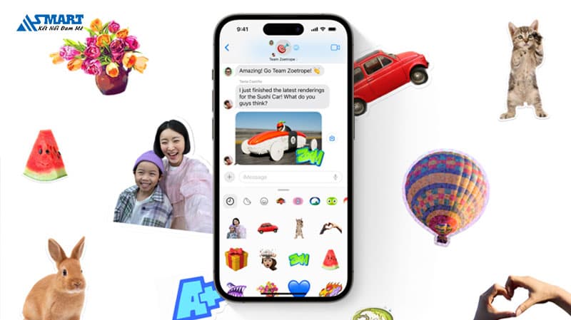 Stickers trong Tin nhắn