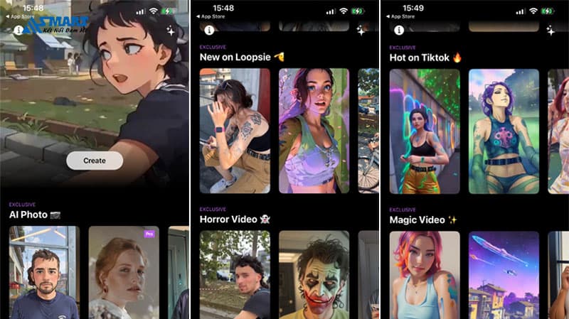 Bước 1: Tải ứng dụng Loopsie về điện thoại