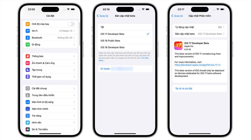 Hướng dẫn cập nhật iOS 17 Beta trên iPhone