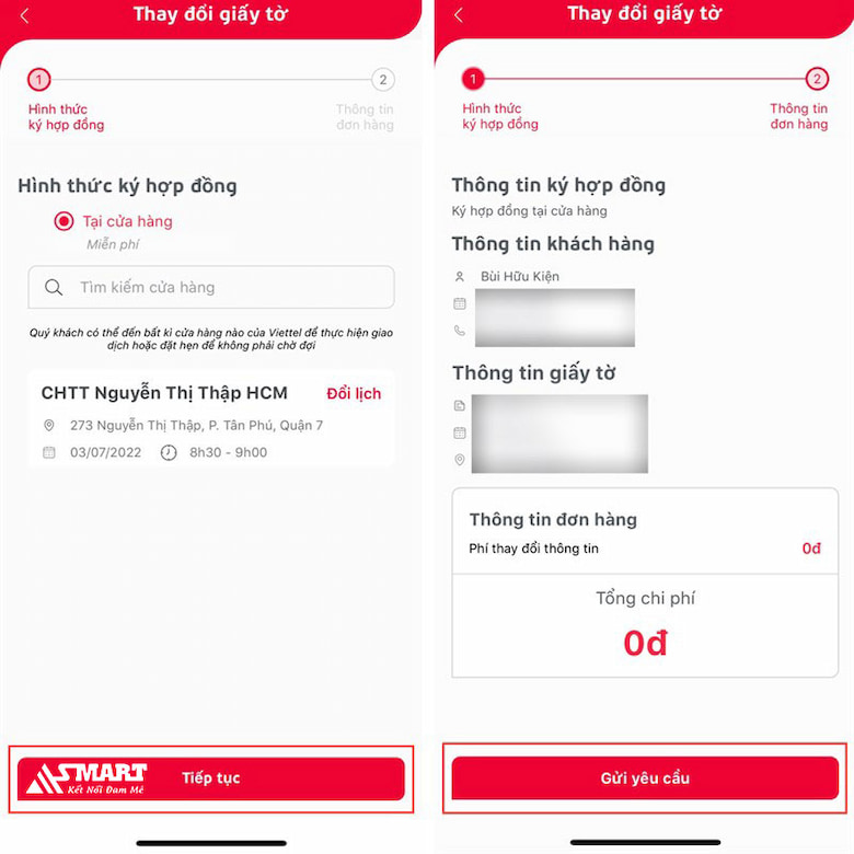 Xác nhận lại tất cả thông tin