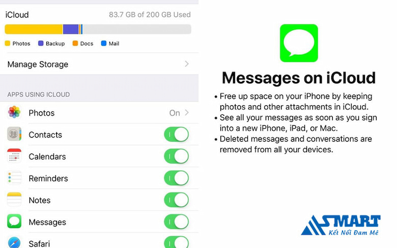 Chuyển tin nhắn từ iPhone cũ bằng iCloud