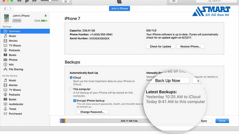 Làm thế nào để chuyển tin nhắn sang iPhone mới qua iTunes?