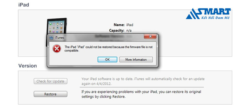 Lỗi 3194 khi restore iPhone