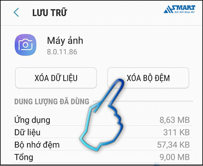 Xoá dữ liệu ứng dụng