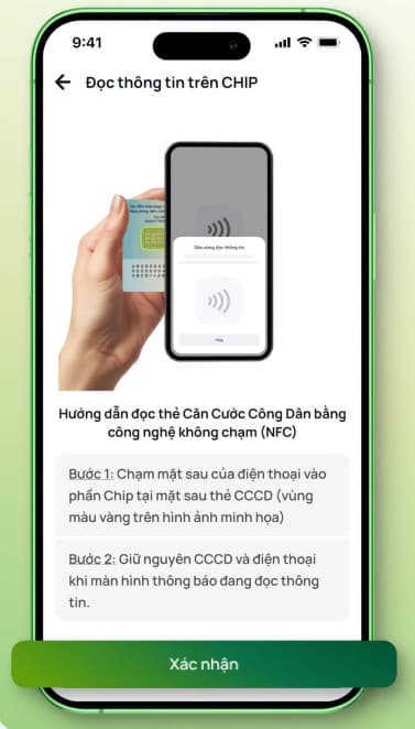 Bước 4: Đọc Chip trên CCCD gắn chip