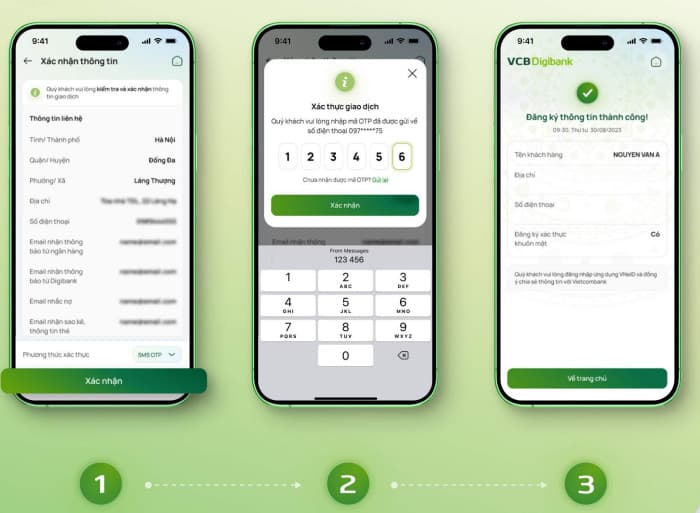 Bước 6: Xác nhận đăng ký thông tin