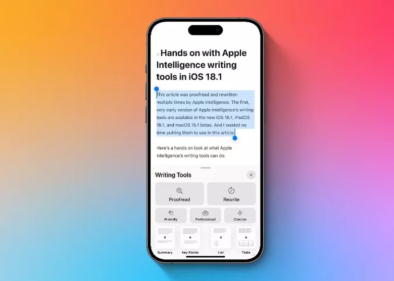 Apple Intelligence hỗ trợ người dùng trong việc tinh chỉnh tin nhắn và tài liệu