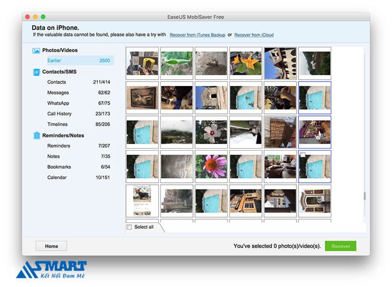 Cách khôi phục tin nhắn bị xóa trên iPhone bằng EaseUS MobiSaver