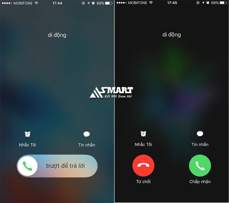 Từ chối cuộc gọi iPhone bằng tùy chọn