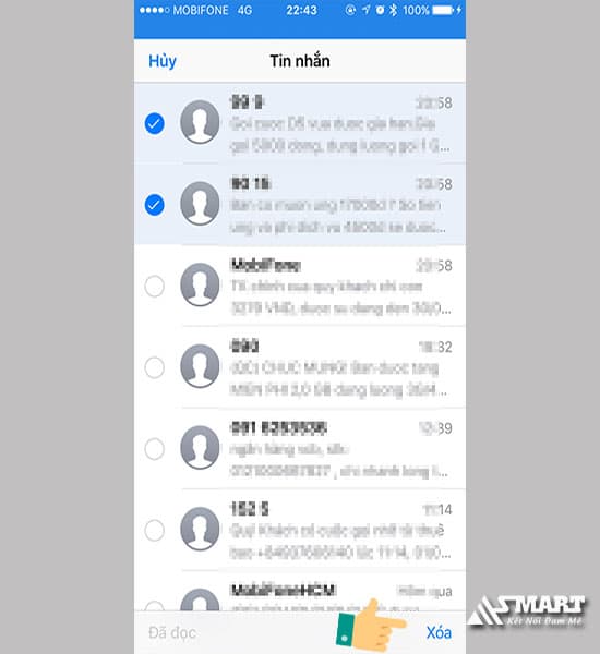 Cách xóa các cuộc hội thoại