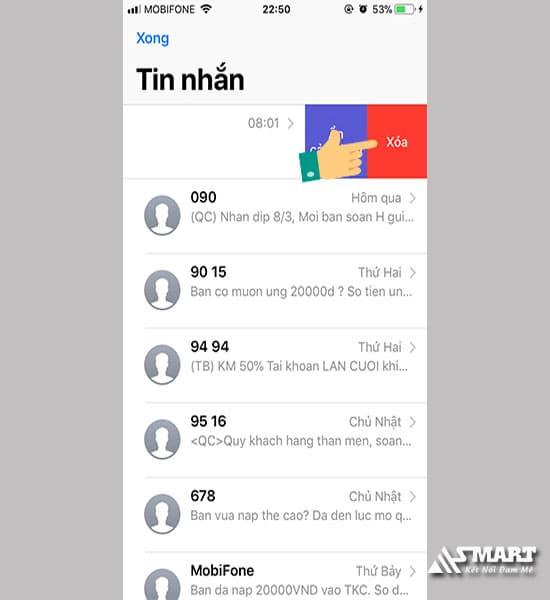 Cách xóa các cuộc hội thoại