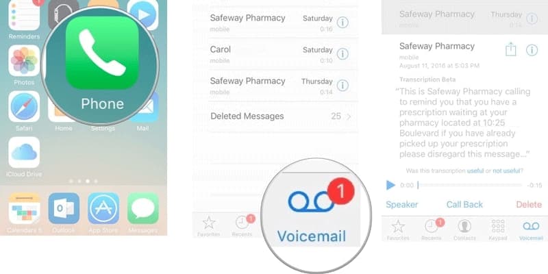 Sử dụng tính năng Voicemail