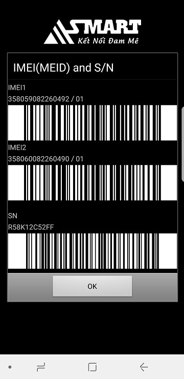 Kiểm tra Imei Note 9