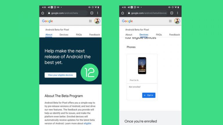 Các bước nâng cấp lên Android 12 Beta