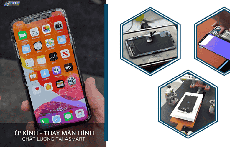 Dịch vụ thay màn hình – ép kính tại Asmart Care