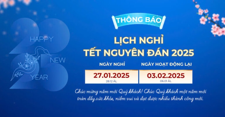 THÔNG BÁO LỊCH NGHỈ TẾT ẤT TỴ 2025 TẠI ASMART STORE