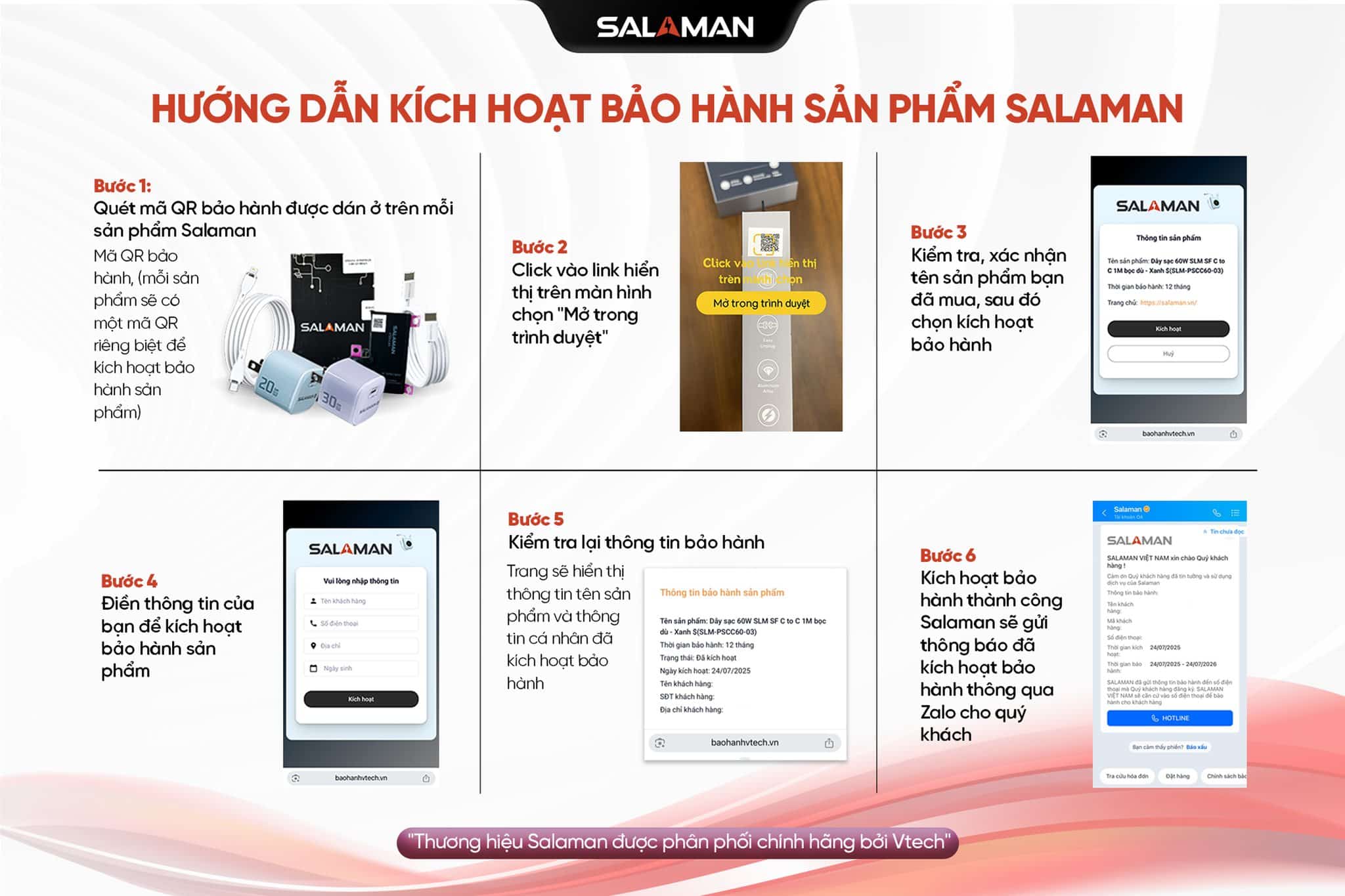 Hướng dẫn kích hoạt bảo hành Phụ kiện Salaman