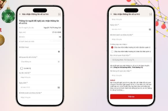 Bước 4: Nhập đầy đủ thông tin cần xác nhận