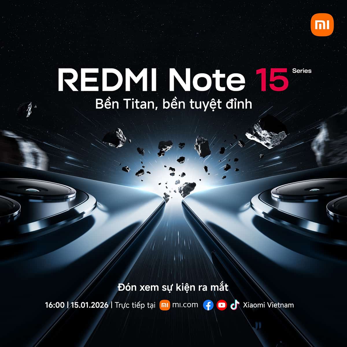 Thời gian sự kiện Redmi Note 15 Series ra mắt chính thức
