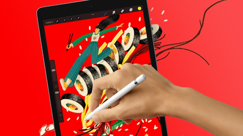 Hỗ trợ Apple Pencil và phụ kiện tiện lợi