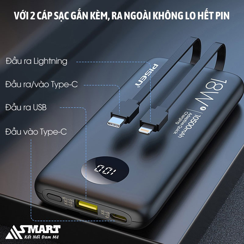 Lưu ý về sạc dự phòng PISEN Quick PowerFo QP18