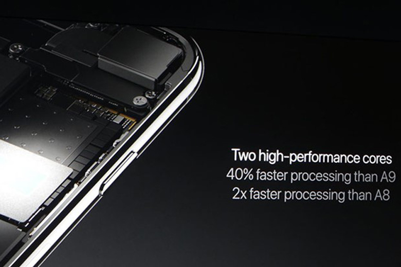 Hiệu năng tốt nhờ chip xử lý Apple A10 Fusion