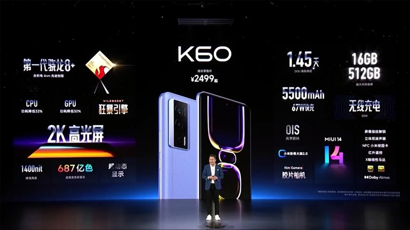 Cấu hình của Xiaomi Redmi K60