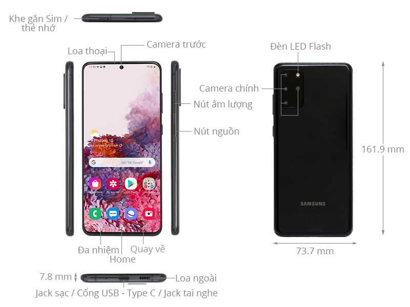 Samsung Galaxy S20 Plus 5G hiệu năng xử lý tác vụ mạnh mẽ