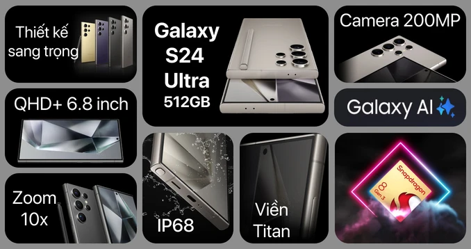 Tại sao nên mua Samsung Galaxy S24 Ultra 256GB New