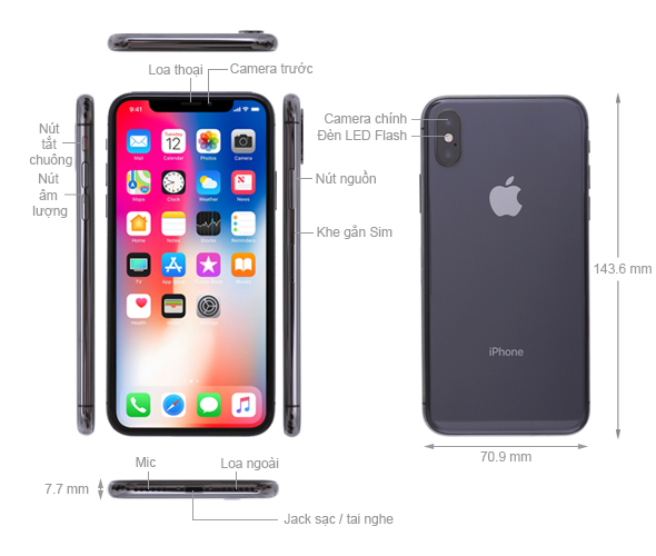 Một số tiện ích khác của iPhone X 256GB