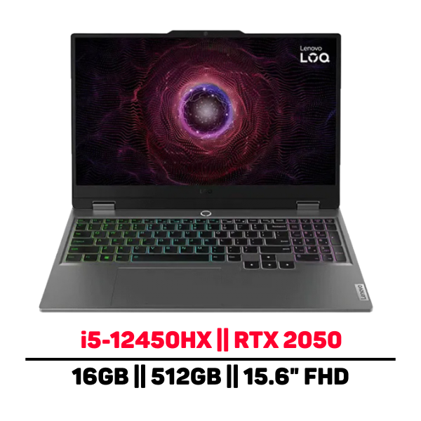[New] Lenovo LOQ Core i5, 12GB/512GB, RTX 2050, 15.6" FHD 144Hz