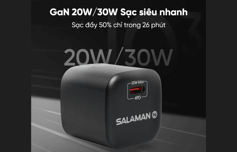 Công Suất 30W Chuẩn PD – Sạc Nhanh Mạnh Mẽ Và Ổn Định