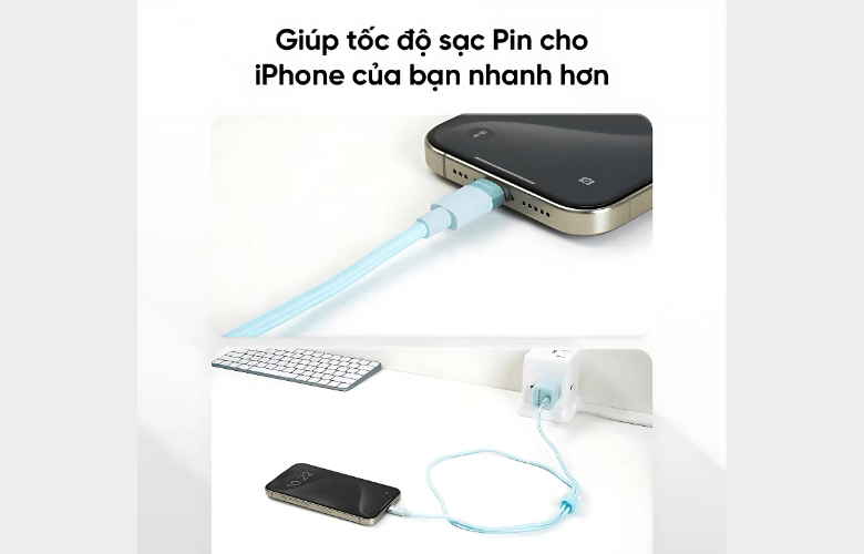 Công suất 20W – Sạc nhanh tối ưu cho iPhone