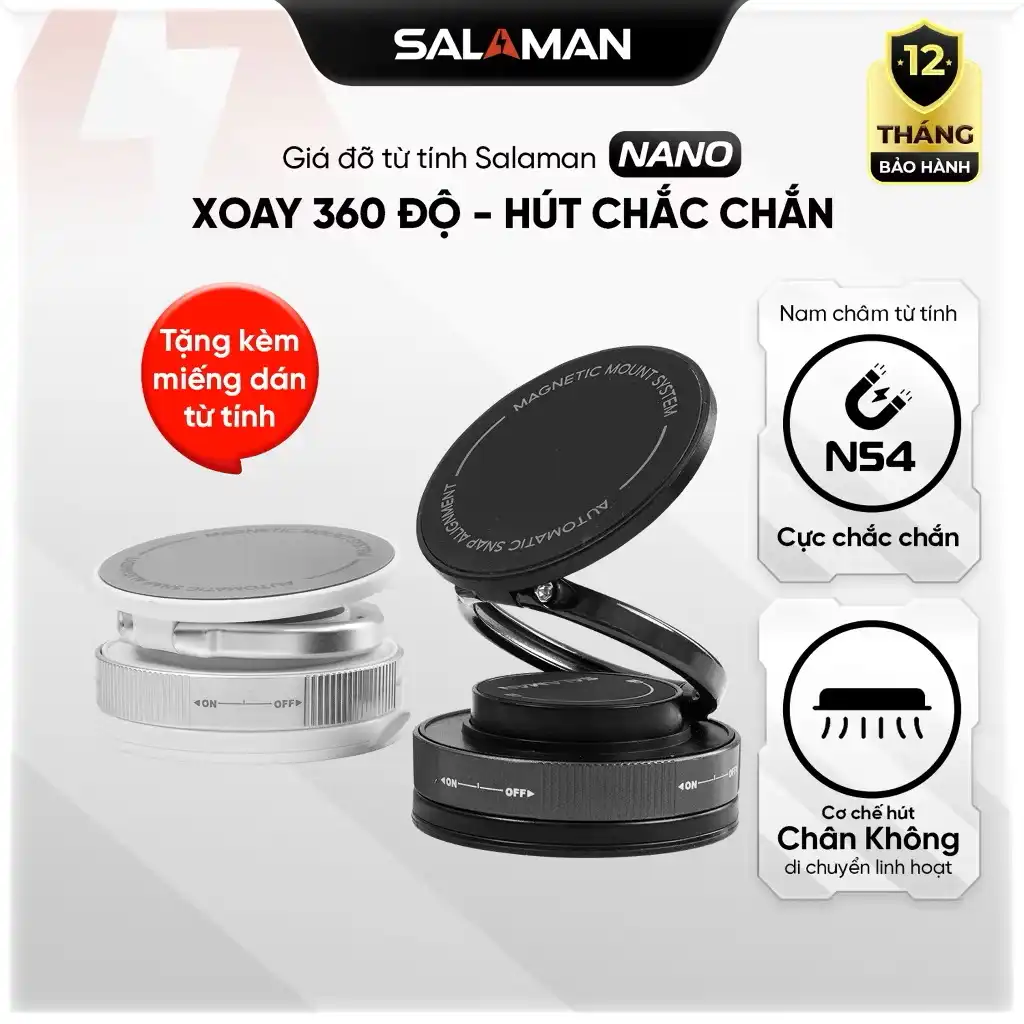 Hút Chân Không Kép & Nam Châm Siêu Chắc