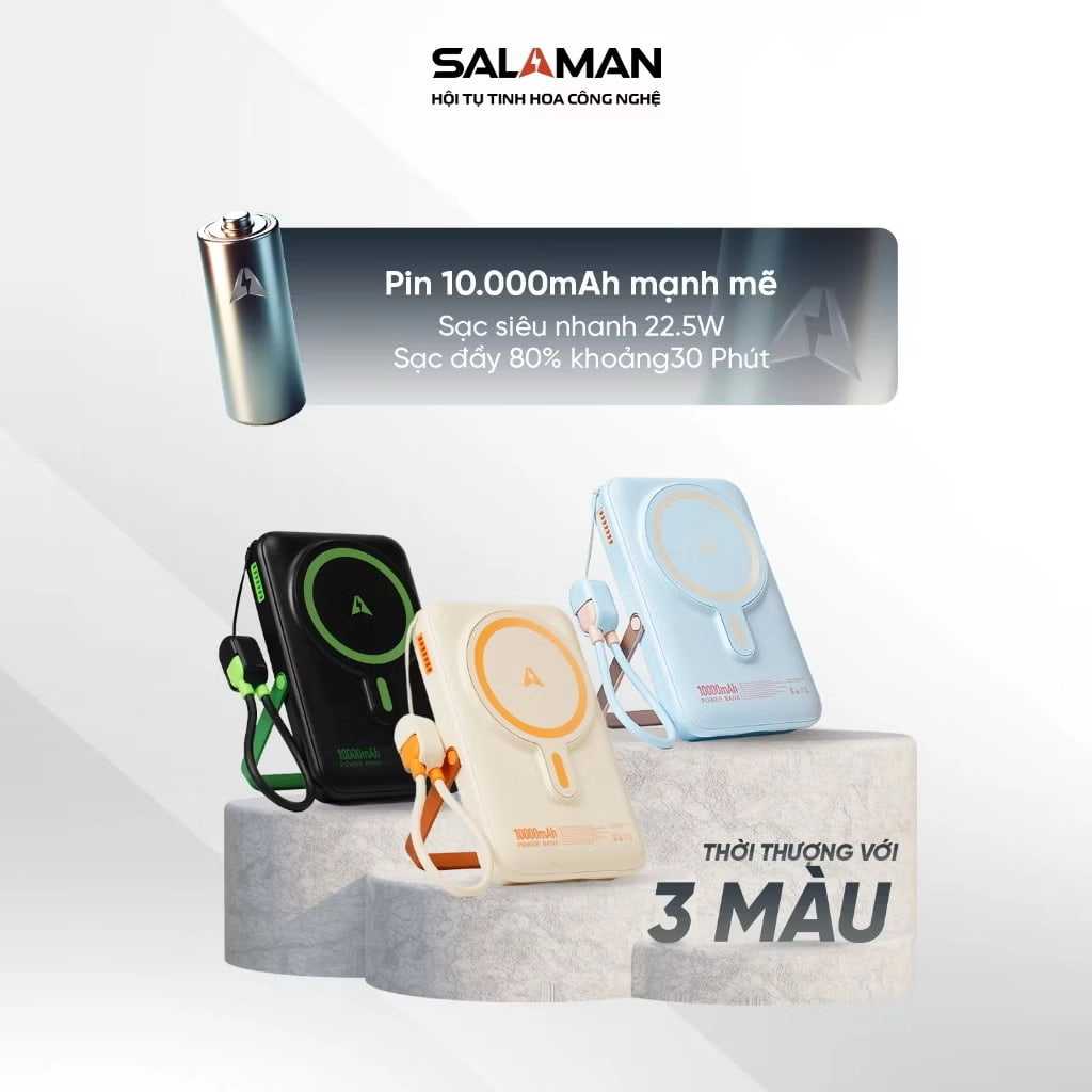 Sạc 10.000 mAh sạc nhanh 30p