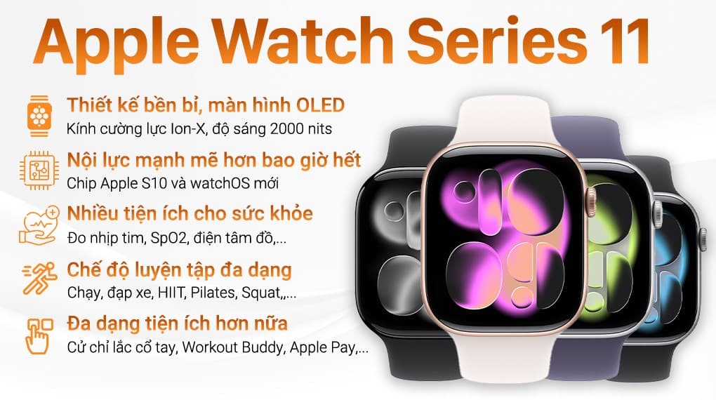 Apple Watch Series 11 46mm Viền Nhôm GPS + Cellular