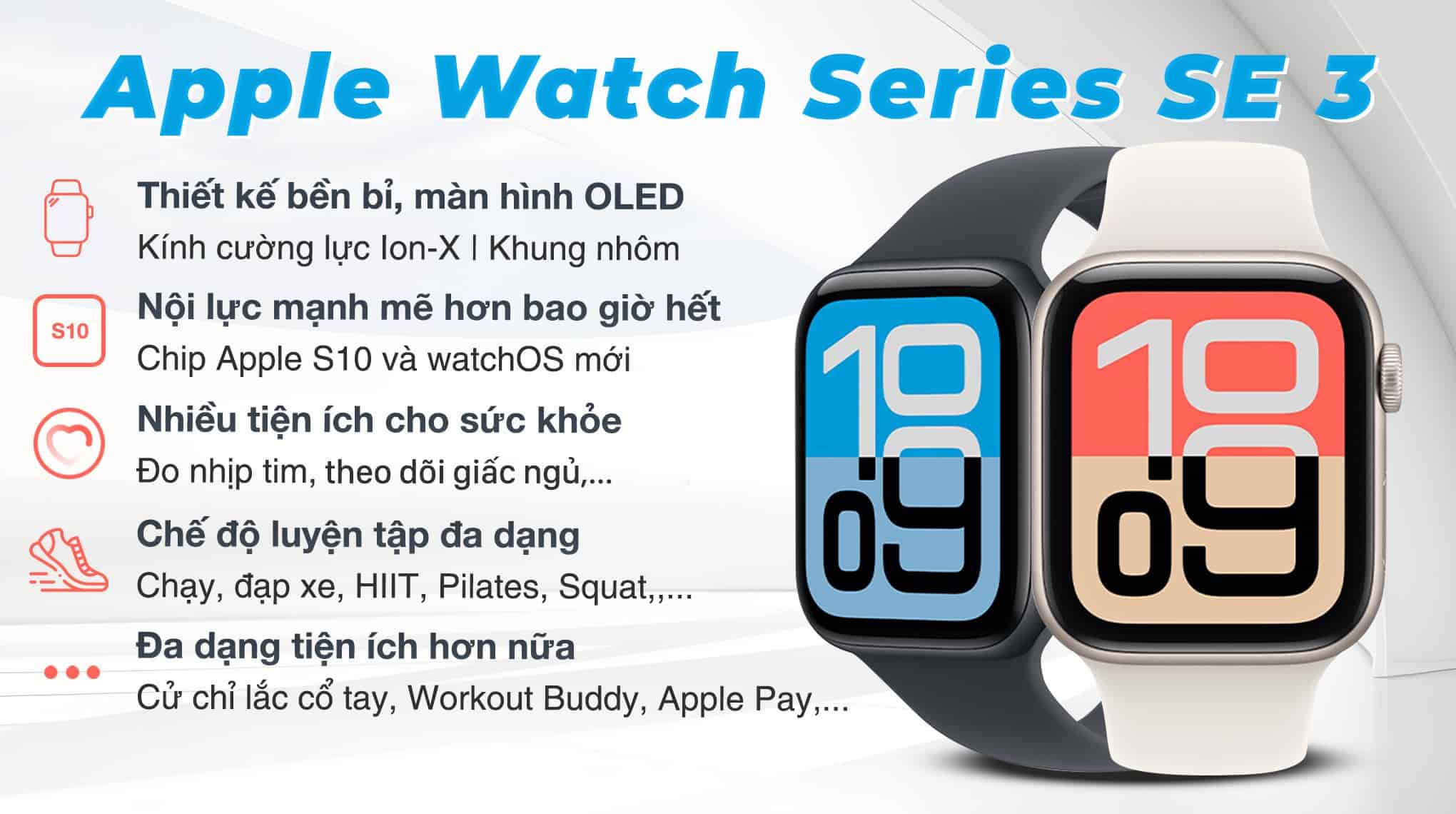 Tổng quan về Apple Watch SE 3 40mm Viền Nhôm GPS