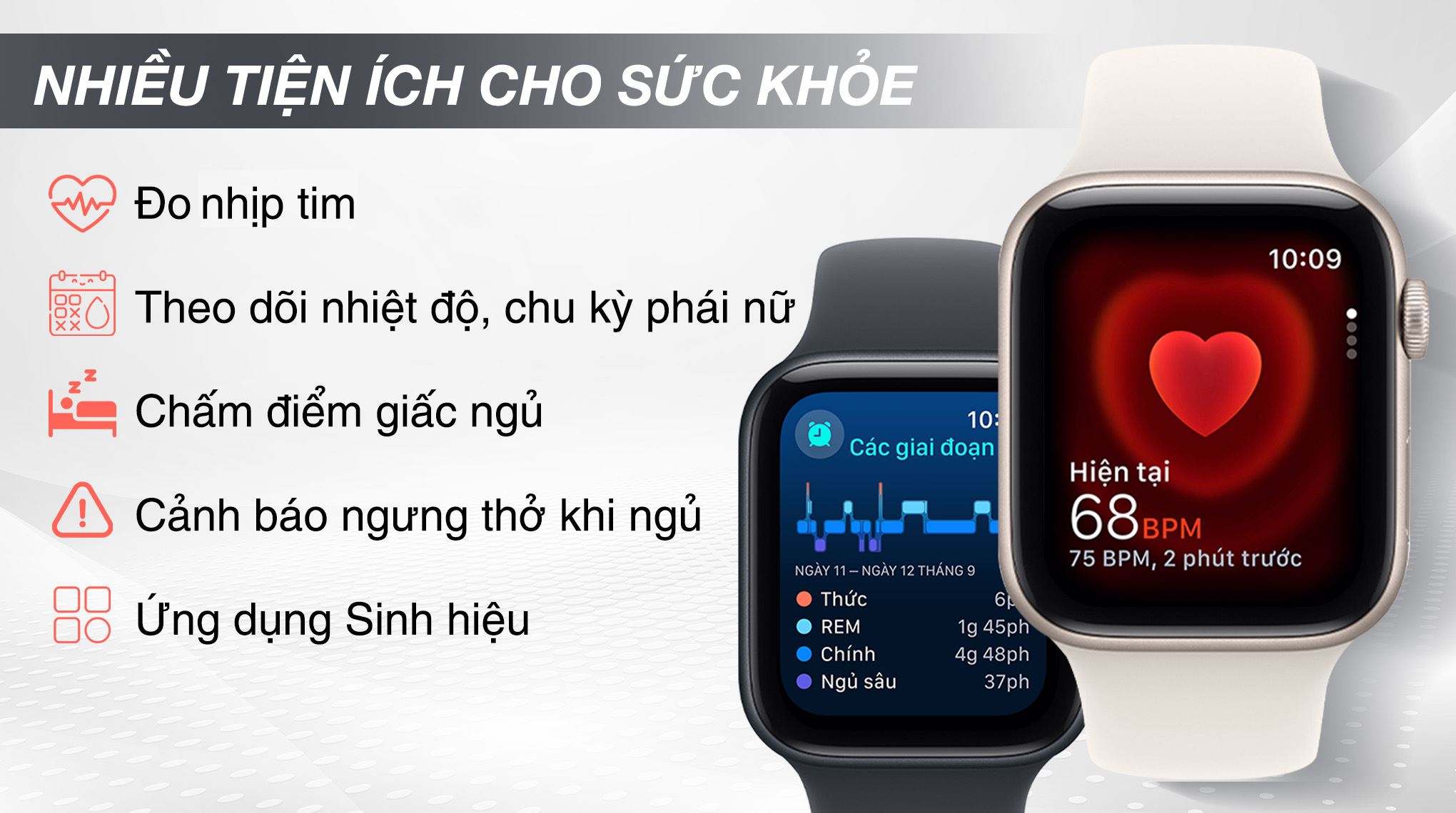 Nhiều chế độ theo dõi sức khỏe