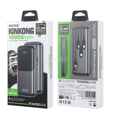 Sạc dự phòng Wekome WP-65 10.000mAh